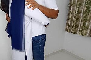 Arab college babe with big tits rides dildo hard in classroom after stopping for wet pussy sex