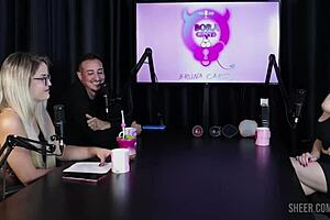 Peek at mary red queen's sheer red tease with bruna carlos