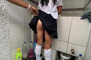 skinny disheveled babe wrecked by monster cock pounding