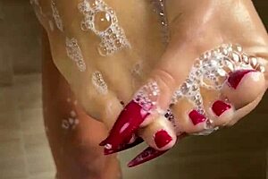 He spies my shower then pounds this wet slut hard