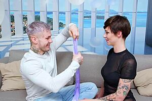 Boyfriend Shares Girlfriend for Wild Anal Gangbang Orgy