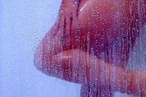 college tanned latina teen showers in bikini masturbating big ass to orgasm