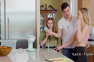 Khloe Kingsley and Mazy Myers beat Lucky Fate's meat to cool off! 🔥🍆