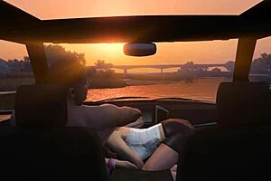 franklin pulls up a hooker for car sex fun in gta 5