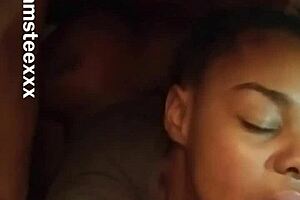 slipping away for a sneaky monster cock blowjob at the bbq 🍆🔥