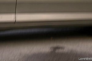 Sally Engages in Solo Softcore Pissing Outdoors Publicly