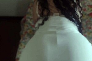 Caught hot latina bent over with perfect ass alone at home