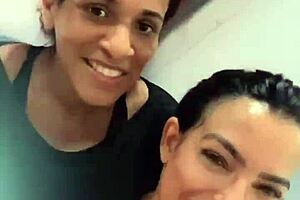 i can't stop staring at luana aciolli training in tiny shorts gym public voyeur