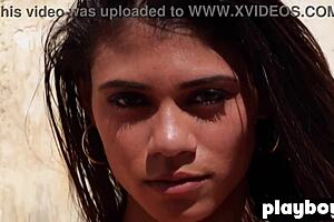 Cute Hannah Le Poses Outdoors