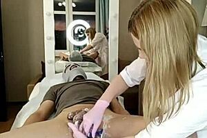 i'm shavin my hairy pussy n asshole bent over for his big cock fetish