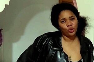 curvy ebony bbw rides hard during steamy holiday romp