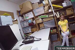 shoplifter teen petrov craves burglar's tongue deep in pussy