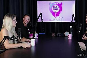 Peek at mary red queen's sheer red tease with bruna carlos