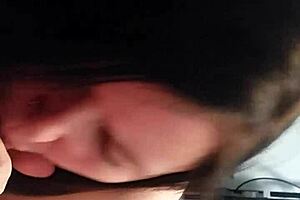 Passionate white girl craves sucking my throbbing cock