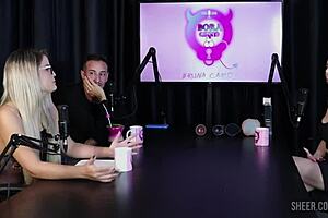 Peek at mary red queen's sheer red tease with bruna carlos