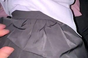 Big titted Asian student skirt ripped tight pussy creampied doggystyle in dorm