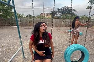 Steamy Public Park Fuck with Whore Girlfriend Stranger
