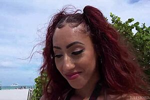 jules picks up tatted latina kira perez for miami blowjob