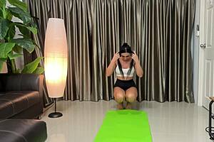 yoga babe bends over for intense homemade pussy workout fuck