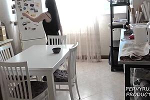 morning pov quickie bangs tight teen ass in kitchen before breakfast