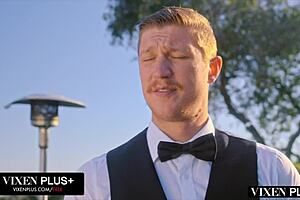 posh milf dee sneaks server for deepthroat and pussy pounding at her wild house party