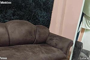 Skinny Shaved Latina Poses In Lingerie For Anal Asshole Fuck