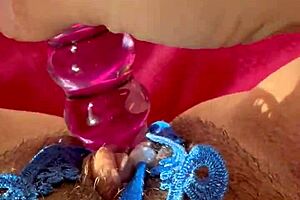 wanna see this wet pussy stuffed with dildo and pearls till she cums hard?