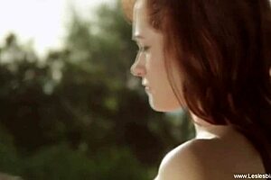 Svetlana and lesbian friend kiss strap on pussy play