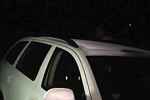 blonde model leans out car window for public gangbang orgy blowjobs and pussy bangs