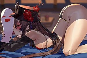 hu tao slurps juicy cocks like a pro xd 🍆💦