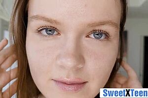 hey young ava your shaved pussy looks so tight getting pounded every way