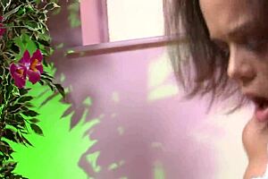 Linet Slag stuffs dildo in ass while pussy gets pounded hard