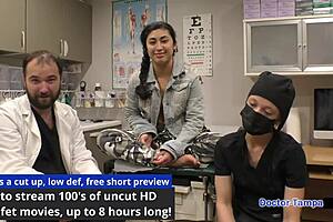 patient, dr tampa inspects jasmine rose's shaved pussy at university