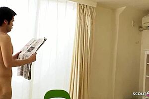 Check out this JAV nudist couple's steamy beach blowjob surprise