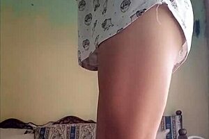 Daring Mature Housewife Skirts Boss's House Bare Underneath Panties for Ebony Tease