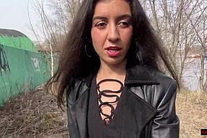 i walk through the park dripping cum on my face after that hot load 😏💦👠