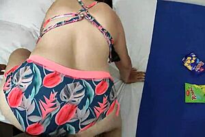 Blonde Latina fucked hard in bikini before beach shading?