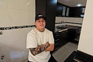 my best friend's horny wife sneaks a deep suck when he's not watching her wet curves