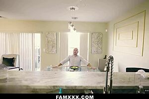 Shaved small tits Latina rides daddy-style in sorority taboo scene