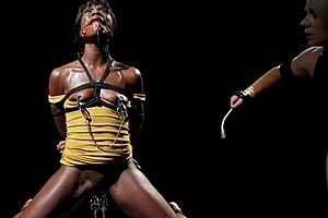 how does this huge booty milf's ass feel banging your bound ebony slave in bdsm? 