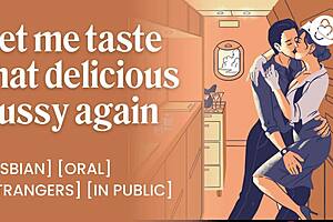 Dripping Wet Pussy Desperate Public Licking Flight Attendant