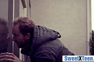 Cute Petite Babe Dominated by Big Cock Stalker