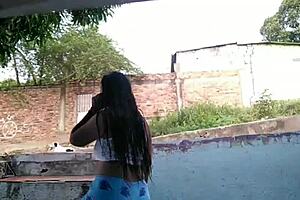 I hunt down the neighbor to fix my pipes, but she ends up eating my pussy instead.