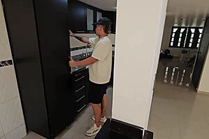 my best friend's horny wife sneaks a deep suck when he's not watching her wet curves