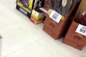 Two moms browse shops in candid hidden footage