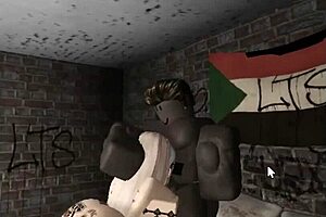 Blonde Slut Bunny Sucks Cock Hard in Roblox Condo!