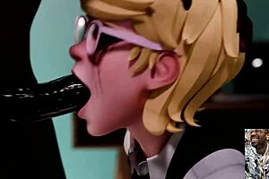 why does nerdy judy's bald pussy squirt so hard from anal fingering and bbc deepthroat