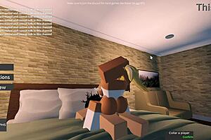 roblox slut teases sucking that throbbing monster cock deep