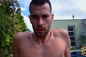 kira queen pays poolboy chad with dripping wet cunt poolside