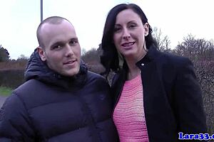 British stockinged milf pounded doggystyle before facial cum